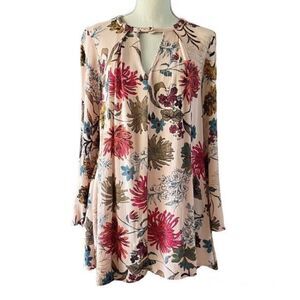 Nectar Clothing Floral Chrysanthemum Tunic Top S